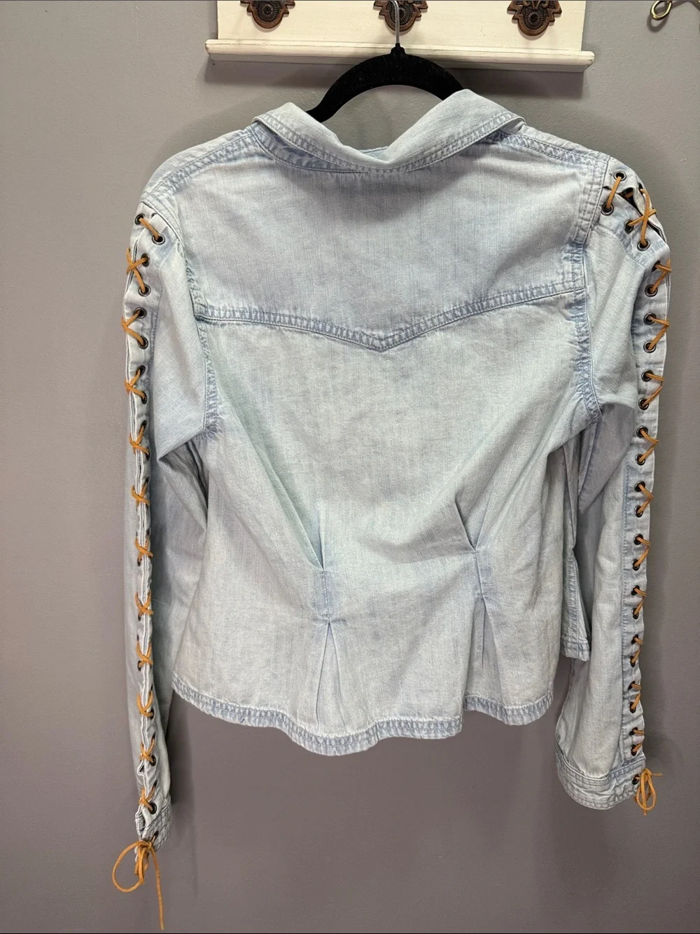 NWT Free People Lala Lace Button Down Shirt Size Large
